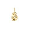 Gold Puffy Initial Charm