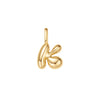 Gold Puffy Initial Charm