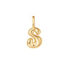 Gold Puffy Initial Charm