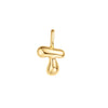 Gold Puffy Initial Charm