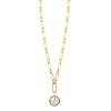 Pave Diamond Cluster Paperclip Necklace