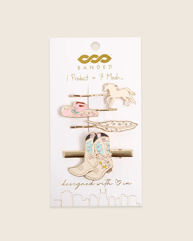 Rhinestone Rodeo Clip Set