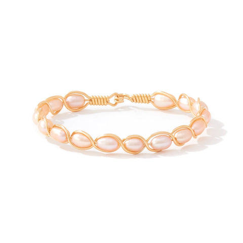Natural Charm Bracelet in Pink Pearl
