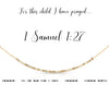 1 Samuel 1:27 | For This Child I Have Prayed | Morse Code Necklace