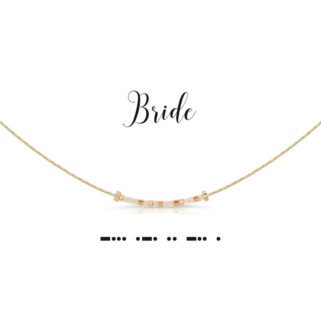 Bride Morse Code Necklace