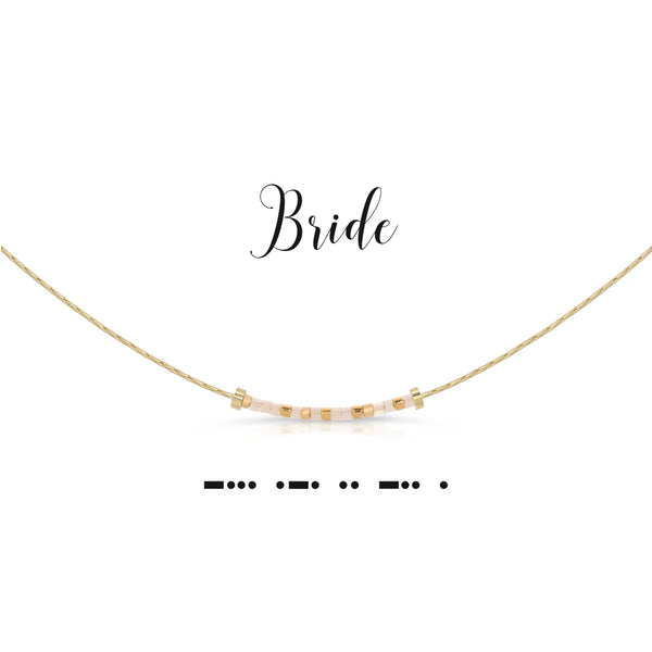 Bride Morse Code Necklace