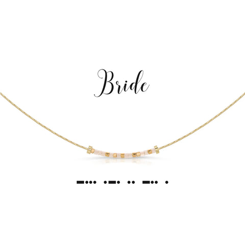 Bride Morse Code Necklace