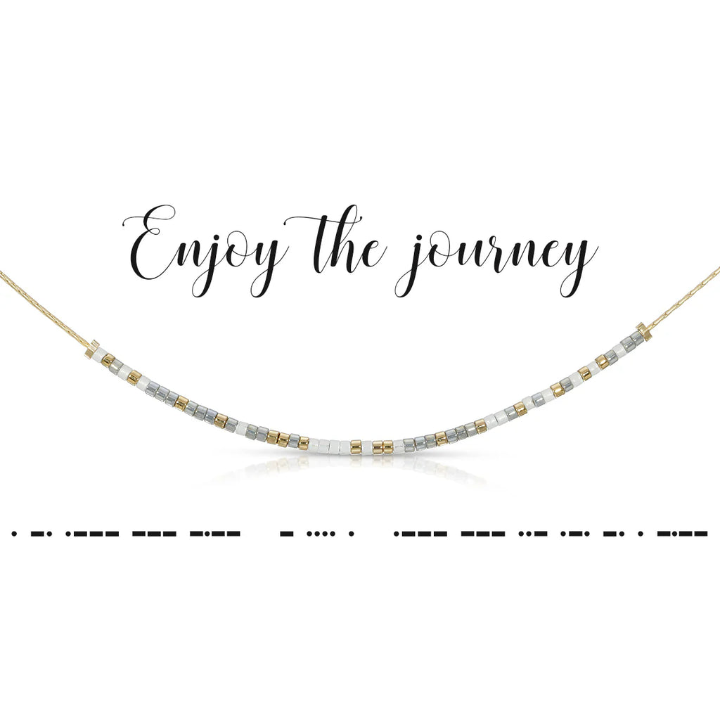 Enjoy the Journey Morse Code Necklace