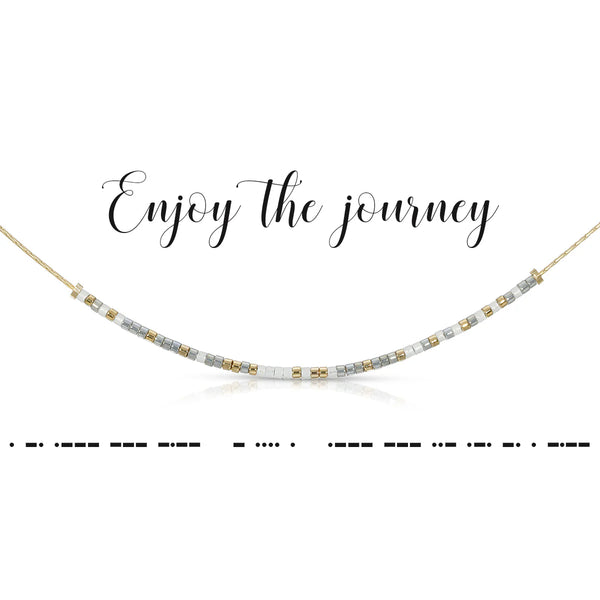 Enjoy the Journey Morse Code Necklace