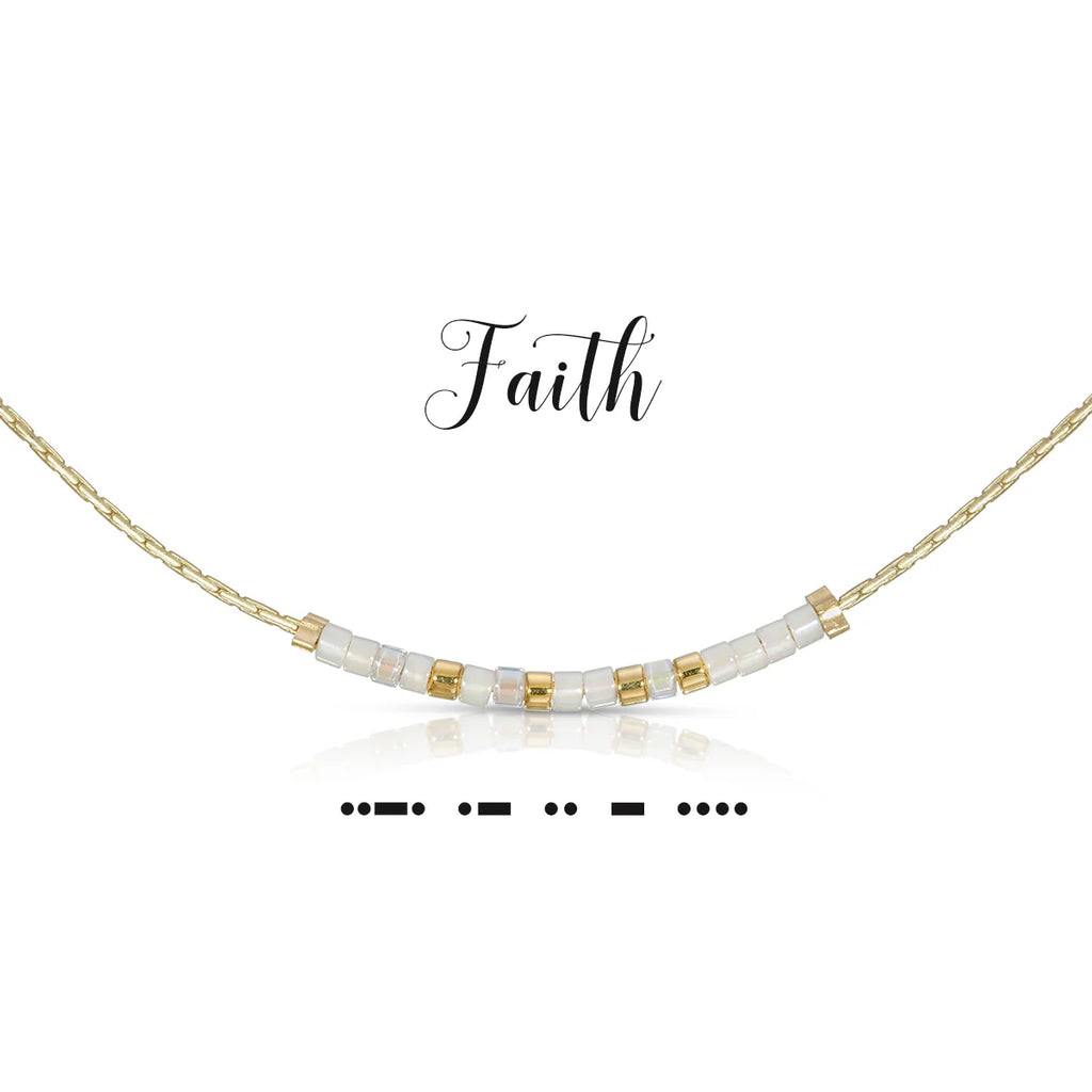 Faith Morse Code Necklace