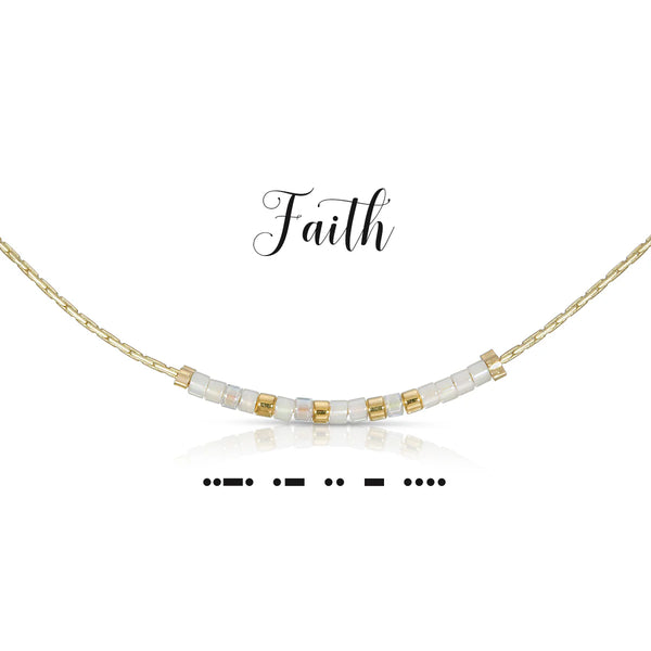 Faith Morse Code Necklace