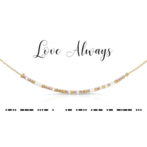 Love Always Morse Code Necklace