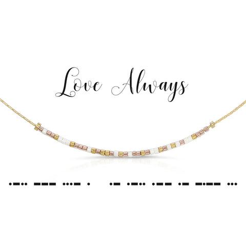 Love Always Morse Code Necklace