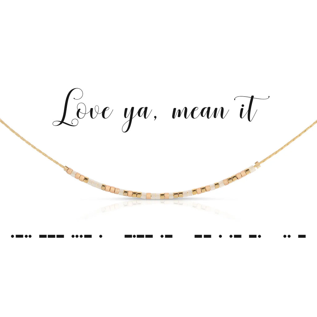 Love ya, Mean It Morse Code Necklace