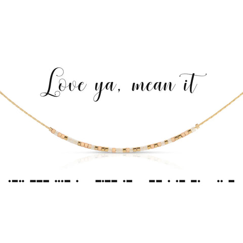 Love ya, Mean It Morse Code Necklace