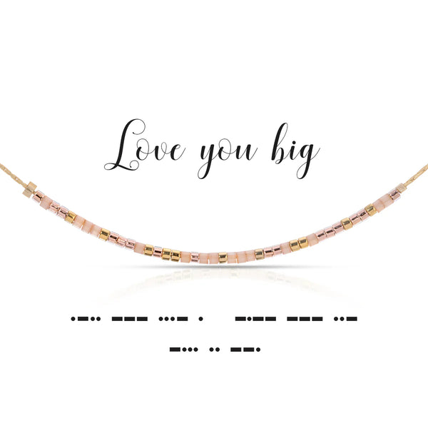 Love You Big Morse Code Necklace
