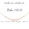 Psalms 139:14 {Fearfully and Wonderfully Made} Morse Code Necklace