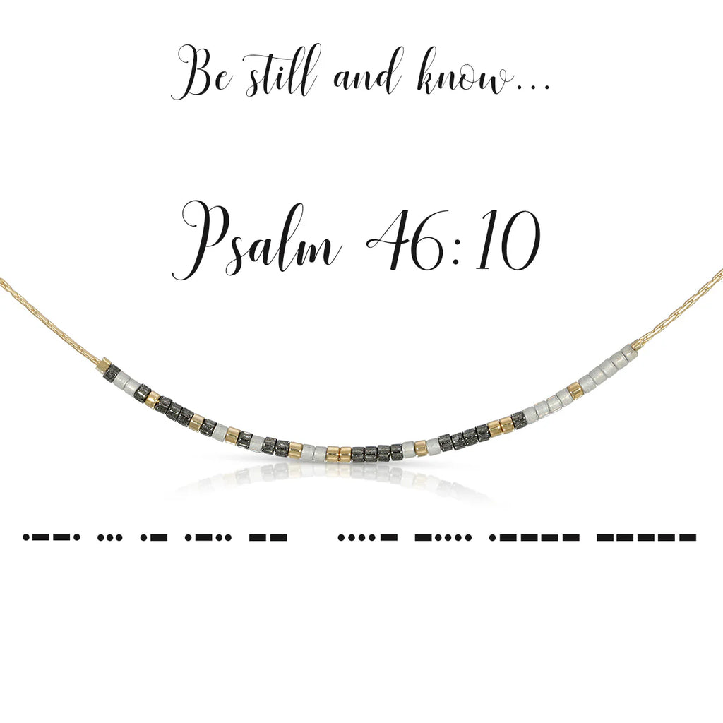 Psalm 46:10 {Be Still and Know} Morse Code Necklace