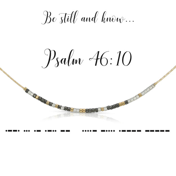 Psalm 46:10 {Be Still and Know} Morse Code Necklace