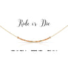 Ride or Die Morse Code Necklace