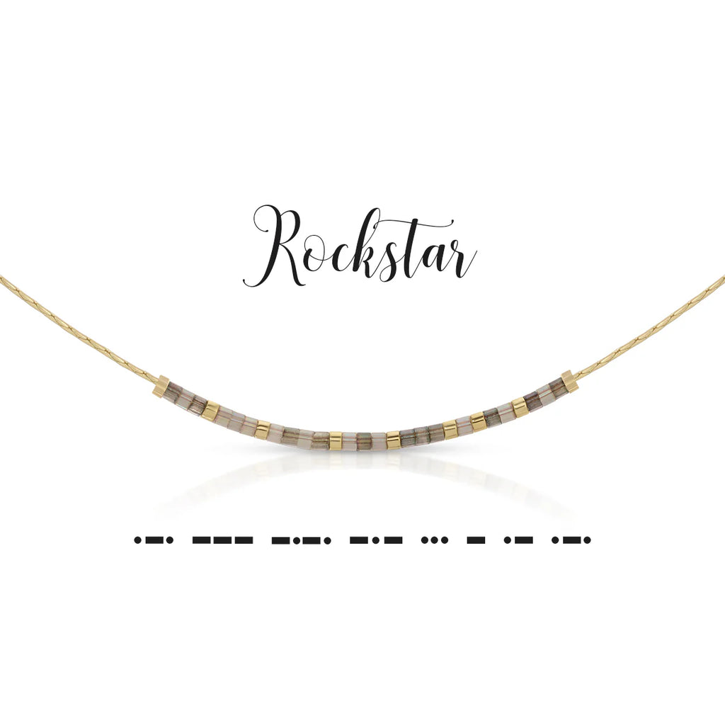 Rockstar | Morse Code Necklace
