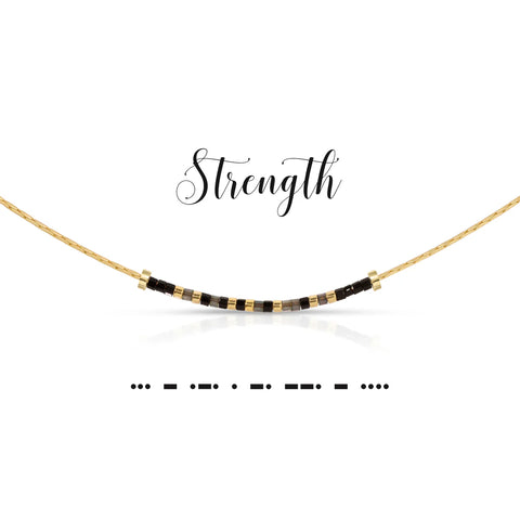 Strength Morse Code Necklace