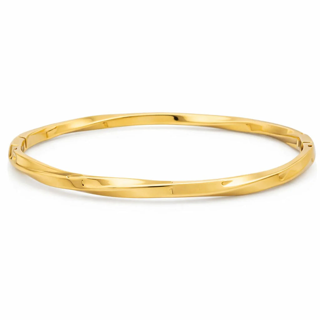 Hayes Twisted Bangle Bracelet in Gold