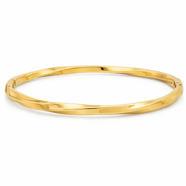 Hayes Twisted Bangle Bracelet in Gold