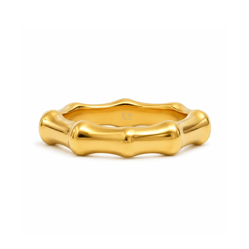 Calypso Bamboo Gold Ring Size 8