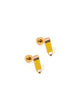 Pencil Gold Flat Back Screwback Stud Earrings