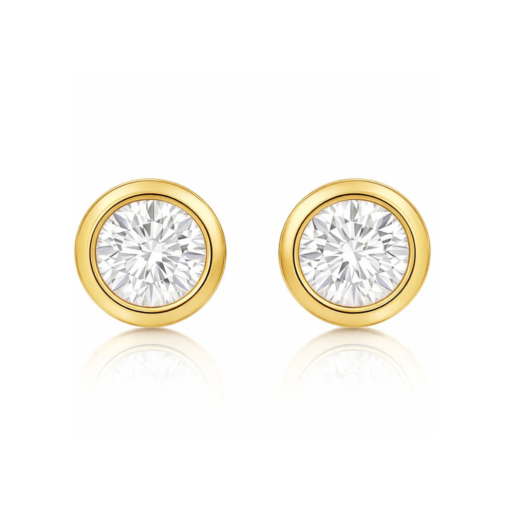 Cateana Bezel Stud Earrings