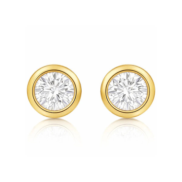 Cateana Bezel Stud Earrings