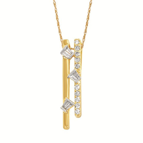Abstract Diamond Pendant Necklace