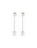 Drop earrings with small hearts
