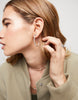 Hoop Earrings with White Topaz