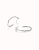 Hoop Earrings with White Topaz