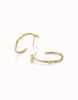 Hoop Earrings with White Topaz