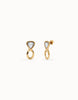 Gold Iridescent Crystal Drop Earrings