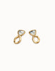 Gold Iridescent Crystal Drop Earrings