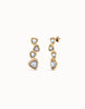 Gold Iridescent Crystal Statement Earrings