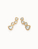 Gold Iridescent Crystal Statement Earrings
