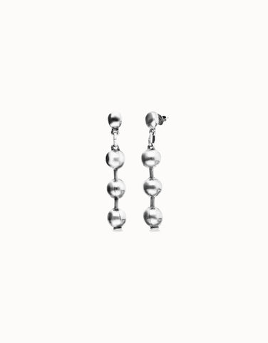 Bead Silver Drop Earrings - Beat Collection