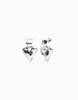 Chunky Silver Heart Earrings - Beat Collection