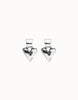 Chunky Silver Heart Earrings - Beat Collection