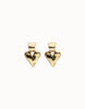 Chunky Gold Heart Earrings - Beat Collection