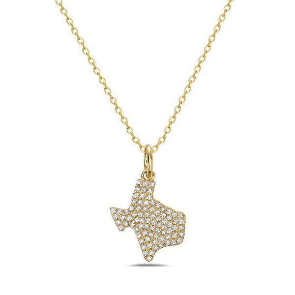 Texas Petite Pavé Diamond Pendant Necklace