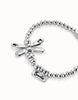 Elastic bracelet with Sterling Silver-Plated Dragonfly
