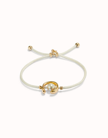 White Thread Bracelet with Shell Pearl - Ser Diferente