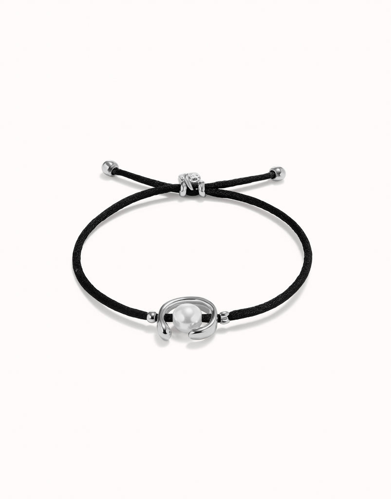 Black Thread Bracelet with Shell Pearl - Ser Diferente