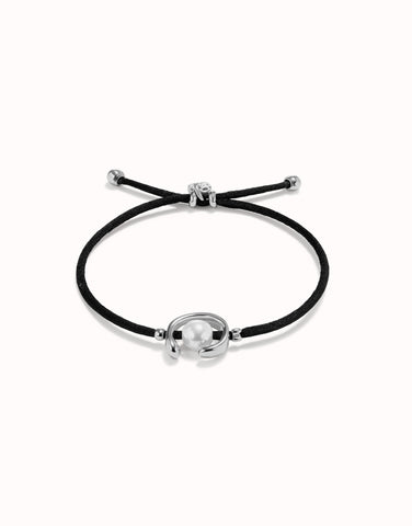 Black Thread Bracelet with Shell Pearl - Ser Diferente